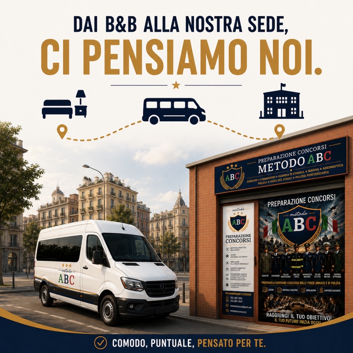 servizio navetta corso di preparazione forze armate e di polizia